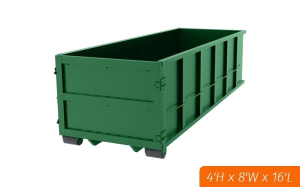 you can easily schedule pickup for your 15-yard dumpster rental by contacting our customer service team