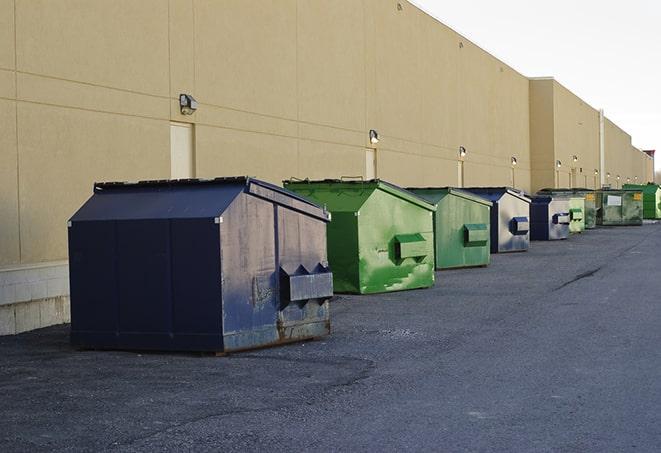 dumpsters lined up for use on busy construction site in Black Creek NC